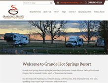 Tablet Screenshot of grandehotsprings.com